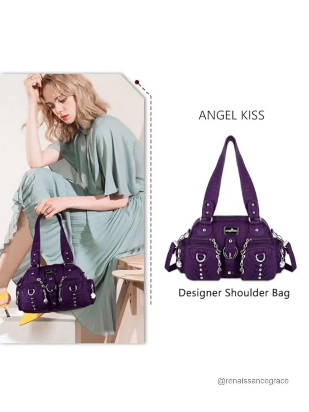 Small Hobo Purse Crossbody Bag Soft Vegan Leather Multipocket Shoulder Handbag
